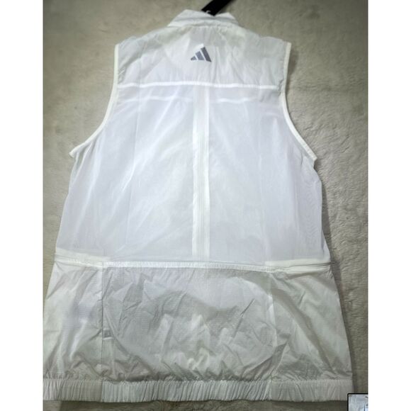 Adidas Vest Mens Medium HIIT Training Vest Green Full-Zip running train IS3699 - Picture 4 of 4